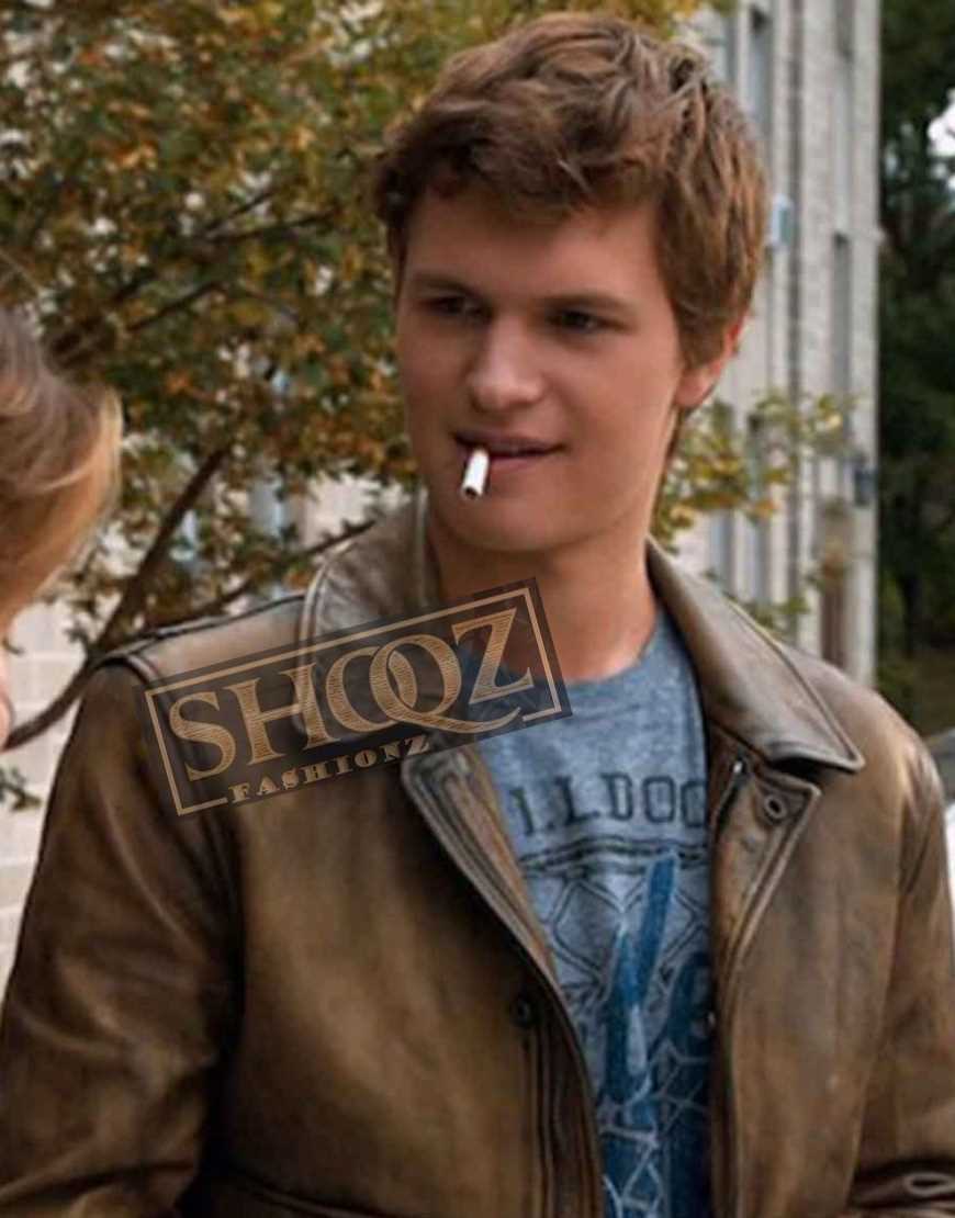 The Fault In Our Stars Ansel Elgort Leather Jacket